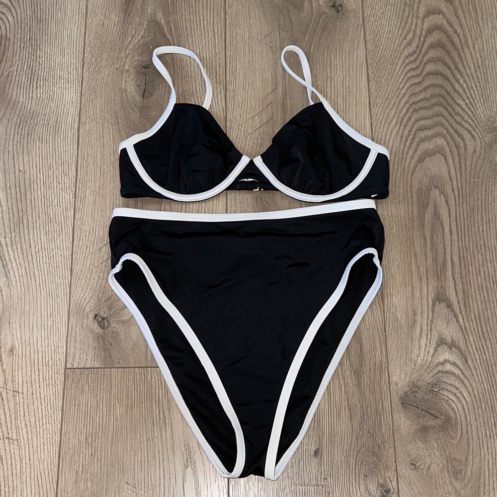 Shade & Shore Black and White Bikini